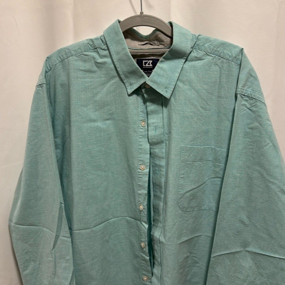 Cutter and Buck Sea Foam Green.  Button collar dress. XXL